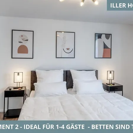 Iller Homes - 5 X Moderne Fewos Je 1bis2 Oder 1bis4 Pers Mit Kueche U Balkon - Parkplaetze Vorhanden Apartmán