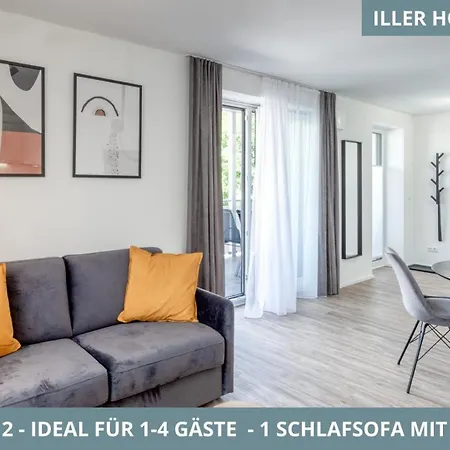 Apartmán Iller Homes - 5 X Moderne Fewos Je 1bis2 Oder 1bis4 Pers Mit Kueche U Balkon - Parkplaetze Vorhanden