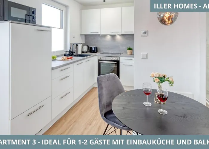 Iller Homes - 5 X Moderne Fewos Je 1bis2 Oder 1bis4 Pers Mit Kueche U Balkon - Parkplaetze Vorhanden * 沃海根