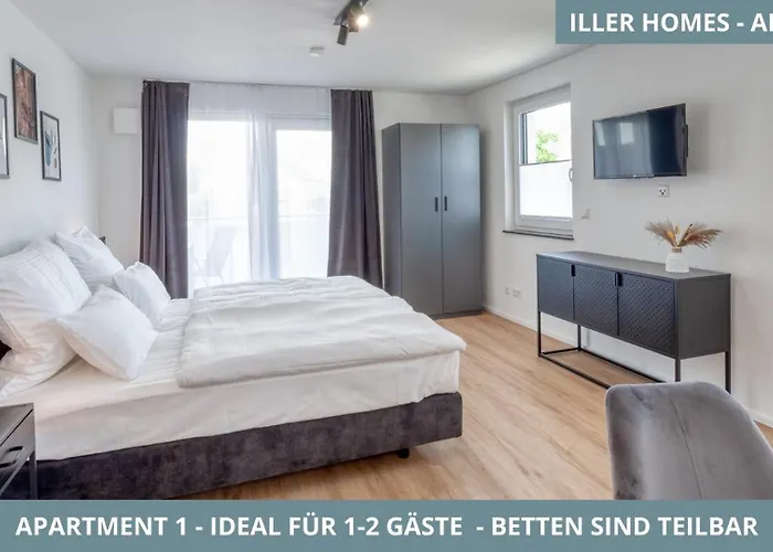 Iller Homes - 5 X Moderne Fewos Je 1bis2 Oder 1bis4 Pers Mit Kueche U Balkon - Parkplaetze Vorhanden 公寓