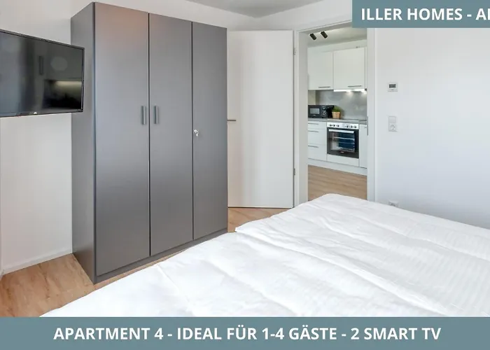 公寓 Iller Homes - 5 X Moderne Fewos Je 1bis2 Oder 1bis4 Pers Mit Kueche U Balkon - Parkplaetze Vorhanden *