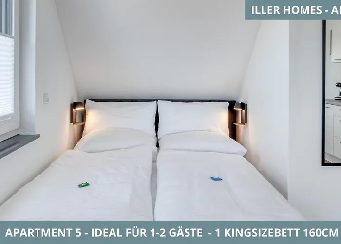 Iller Homes - 5 X Moderne Fewos Je 1bis2 Oder 1bis4 Pers Mit Kueche U Balkon - Parkplaetze Vorhanden 公寓 *