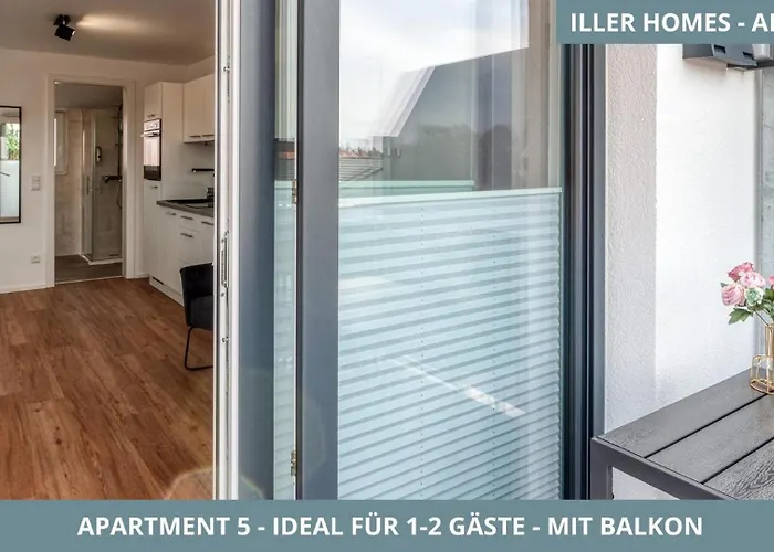 Iller Homes - 5 X Moderne Fewos Je 1bis2 Oder 1bis4 Pers Mit Kueche U Balkon - Parkplaetze Vorhanden 沃海根