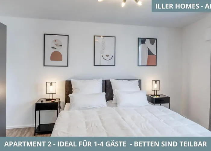 Iller Homes - 5 X Moderne Fewos Je 1bis2 Oder 1bis4 Pers Mit Kueche U Balkon - Parkplaetze Vorhanden 公寓