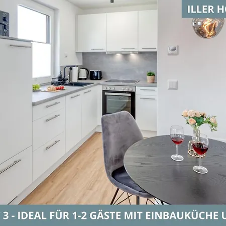Iller Homes - 5 X Moderne Fewos Je 1bis2 Oder 1bis4 Pers Mit Kueche U Balkon - Parkplaetze Vorhanden * Vöhringen