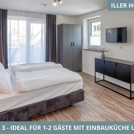 Iller Homes - 5 X Moderne Fewos Je 1bis2 Oder 1bis4 Pers Mit Kueche U Balkon - Parkplaetze Vorhanden *
