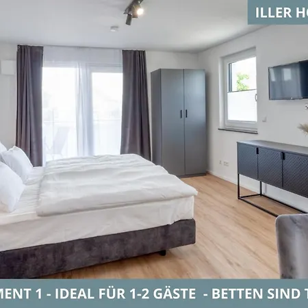 Iller Homes - 5 X Moderne Fewos Je 1bis2 Oder 1bis4 Pers Mit Kueche U Balkon - Parkplaetze Vorhanden Daire