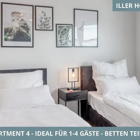 Iller Homes - 5 X Moderne Fewos Je 1bis2 Oder 1bis4 Pers Mit Kueche U Balkon - Parkplaetze Vorhanden Daire
