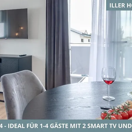 Daire Iller Homes - 5 X Moderne Fewos Je 1bis2 Oder 1bis4 Pers Mit Kueche U Balkon - Parkplaetze Vorhanden Vöhringen