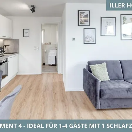 Iller Homes - 5 X Moderne Fewos Je 1bis2 Oder 1bis4 Pers Mit Kueche U Balkon - Parkplaetze Vorhanden * Vöhringen