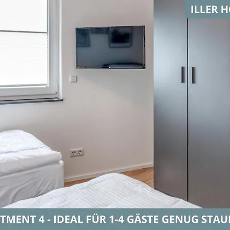 Daire Iller Homes - 5 X Moderne Fewos Je 1bis2 Oder 1bis4 Pers Mit Kueche U Balkon - Parkplaetze Vorhanden