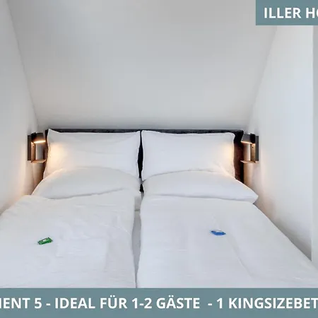 Iller Homes - 5 X Moderne Fewos Je 1bis2 Oder 1bis4 Pers Mit Kueche U Balkon - Parkplaetze Vorhanden Daire *