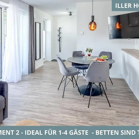 Iller Homes - 5 X Moderne Fewos Je 1bis2 Oder 1bis4 Pers Mit Kueche U Balkon - Parkplaetze Vorhanden *