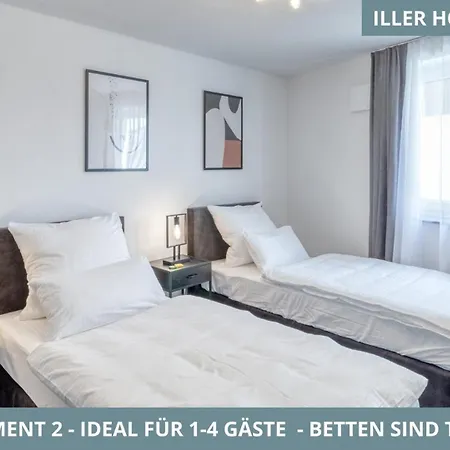 Iller Homes - 5 X Moderne Fewos Je 1bis2 Oder 1bis4 Pers Mit Kueche U Balkon - Parkplaetze Vorhanden