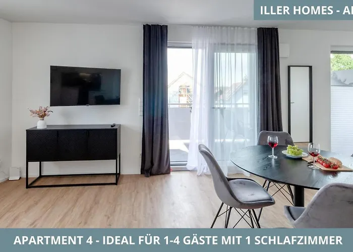 Lejlighed Iller Homes - 5 X Moderne Fewos Je 1bis2 Oder 1bis4 Pers Mit Kueche U Balkon - Parkplaetze Vorhanden *