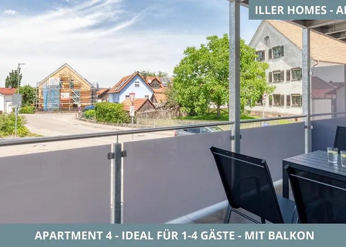 Iller Homes - 5 X Moderne Fewos Je 1bis2 Oder 1bis4 Pers Mit Kueche U Balkon - Parkplaetze Vorhanden *