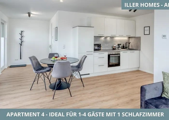 Iller Homes - 5 X Moderne Fewos Je 1bis2 Oder 1bis4 Pers Mit Kueche U Balkon - Parkplaetze Vorhanden Vöhringen