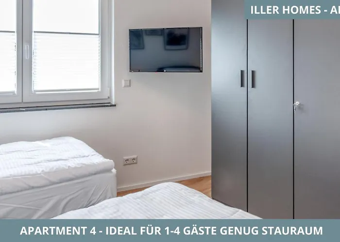 Lejlighed Iller Homes - 5 X Moderne Fewos Je 1bis2 Oder 1bis4 Pers Mit Kueche U Balkon - Parkplaetze Vorhanden