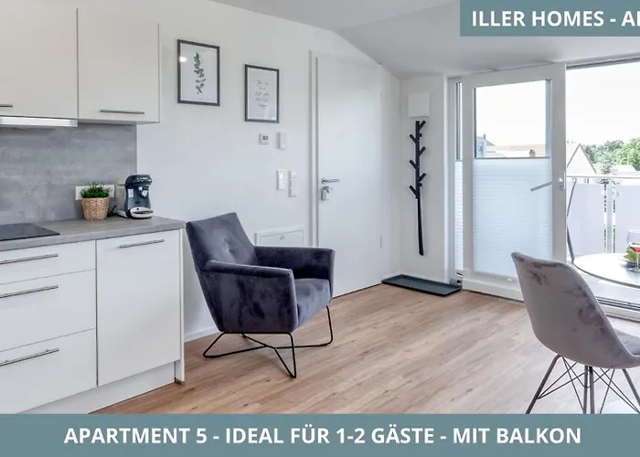 Lejlighed Iller Homes - 5 X Moderne Fewos Je 1bis2 Oder 1bis4 Pers Mit Kueche U Balkon - Parkplaetze Vorhanden Vöhringen